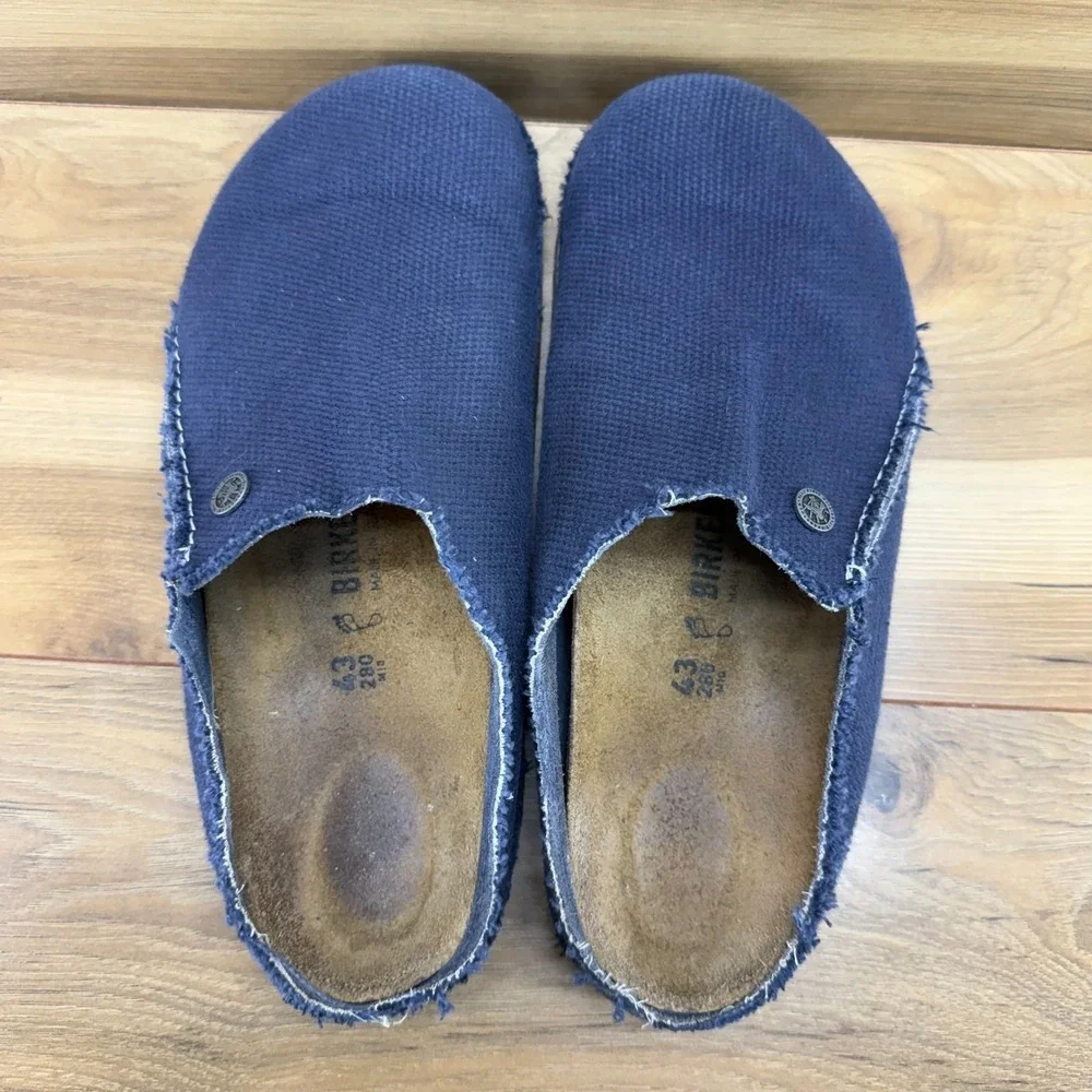 Birkenstock Zermatt Canvas Clogs Mens 10 W EU 43 Blue Casual Travel Walking